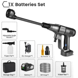 3500W 200Bar Brushless Electric High Pressure Washer Cordless Efficient Car Garden Cleaning Spray Gun for Makita 18V Battery
