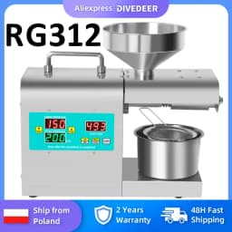 DIVEDEER Intelligent Automatic Stainless Steel Oil Frying Machine igital Display Temperature Control Linseed Oil Press Machine