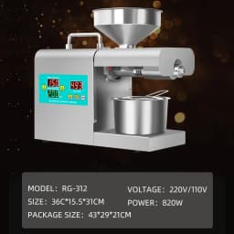 DIVEDEER Intelligent Automatic Stainless Steel Oil Frying Machine igital Display Temperature Control Linseed Oil Press Machine