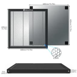 SCULPFUN Honeycomb Working Table for Laser Engraver CO2 Engraving Cutting Machine 400x400x22mm Safemetal desktop protection boad