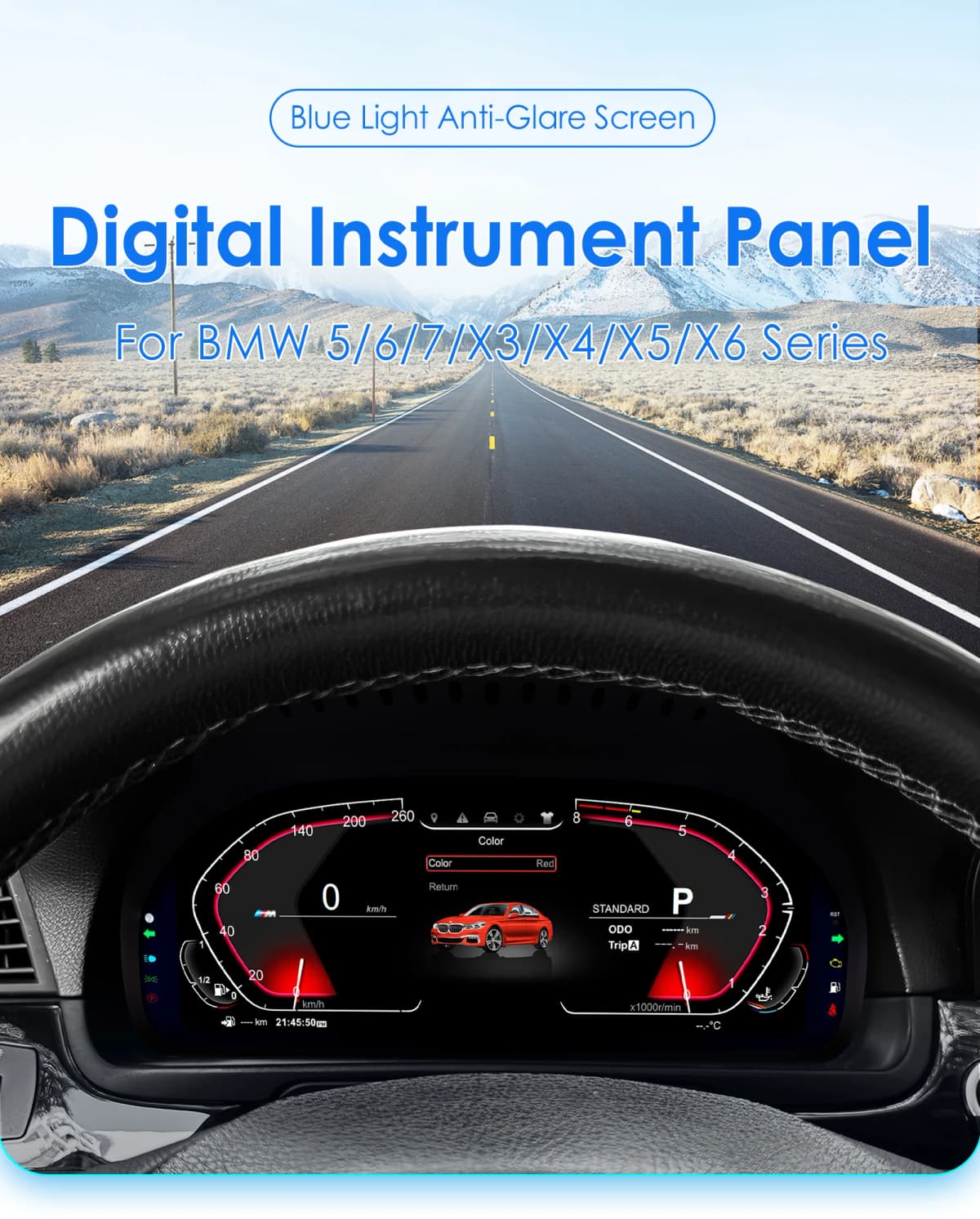 12.3"Auto Lcd Dashboard Paneel For BMW 5 6 7 Series F10 f11 F12 F13 For X3 X4 X5 X6 1920*720 Instrumentenpaneel Virtuele Cockpit