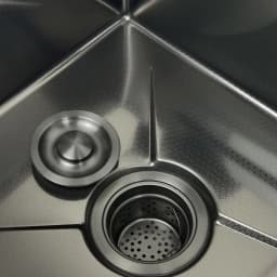 Honeycomb Kitchen Sink Anti-Scratch Nano Technology Left Drain Above Mount Washing Basin Stainless Steel Sinks Waterfall Faucet