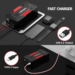 6000A Car Jump Starter, Jump Starter, 24800mAh Car Battery Jump Starter, Car Jump Starters, Portable Battery Jumper Starter