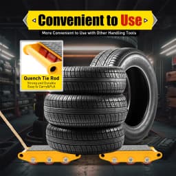 7T-Alloy Steel Machinery Mover 15T (33069lbs) Max-Load Mover w/9 High-Quality PU Rollers for Distributing and Transporting Large