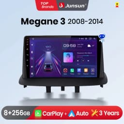 Junsun CarPlay Android Auto Radio For Renault Megane 3 Fluence Samsung SM3 2008-2014 Car Intelligent Systems RDS 2 din autoradio