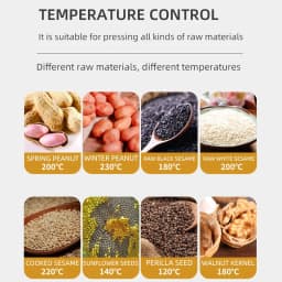 DIVEDEER Upgraded Intelligent Temperature Control Oil Press Stainless Steel Cold Press Flaxseed Peanut Coconut Meat Oil Press