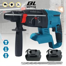 26MM Brushless Electric Hammer Drill Multifunctional Rotary Cordless Rechargeable Power Tools For Makita 18V Battery