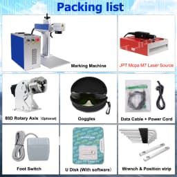 300W Galvo Fiber Laser Marking Machine JPT MOPA M7 100W Metal Cutting For Gold Silver Jewelry Metal Engraving Cutting Fast Ship