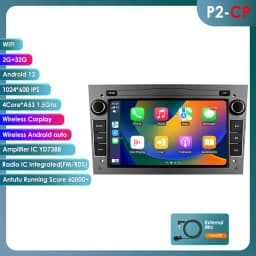 2din Android13 Car Radio For Opel Astra H J 2004 Vectra Vauxhall Antara Zafira Corsa C D Vivaro Meriva 4G wireless Carplay GPS