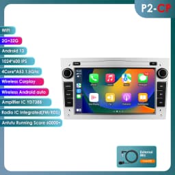 2din Android13 Car Radio For Opel Astra H J 2004 Vectra Vauxhall Antara Zafira Corsa C D Vivaro Meriva 4G wireless Carplay GPS