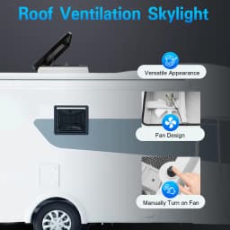 Roof Vent Skylight 42 x 42 cm, Dekalin Sealant + Screws for Caravans or Motorhomes