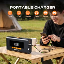 1500A peak Car Jump Starter with Air Compressor, 2in1 Car Emergency Starter Power Supply, 150PSI Digital Tire Pump, Air Compressor, Power Bank, Portable Battery Charger, 12V Jump Box Car Battery Jump Starter with LED Light, Emergency Auto Tool