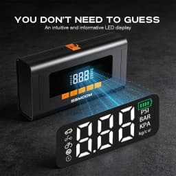 1500A peak Car Jump Starter with Air Compressor, 2in1 Car Emergency Starter Power Supply, 150PSI Digital Tire Pump, Air Compressor, Power Bank, Portable Battery Charger, 12V Jump Box Car Battery Jump Starter with LED Light, Emergency Auto Tool