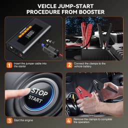 1500A peak Car Jump Starter with Air Compressor, 2in1 Car Emergency Starter Power Supply, 150PSI Digital Tire Pump, Air Compressor, Power Bank, Portable Battery Charger, 12V Jump Box Car Battery Jump Starter with LED Light, Emergency Auto Tool