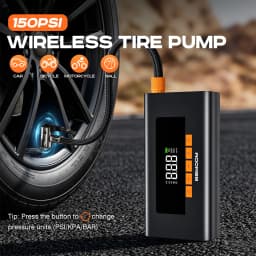 1500A peak Car Jump Starter with Air Compressor, 2in1 Car Emergency Starter Power Supply, 150PSI Digital Tire Pump, Air Compressor, Power Bank, Portable Battery Charger, 12V Jump Box Car Battery Jump Starter with LED Light, Emergency Auto Tool