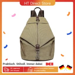 KONO Canvas Backpack WOMEN'S Vintage Daypack shoulder bag Large Shoulder Backpack travel bag for Travel Outdoor & School