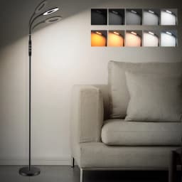 Multifunctional Dimmable Floor Lamp, 360° Rotating Design, 1800K-6000K, Night Light & Memory Function