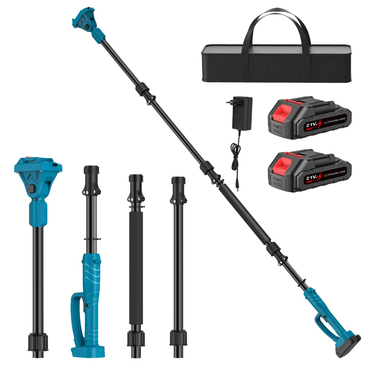 2M Plug In Type Extension Rod For Electric Pruning Shear&Chainsaw 180° Adjust High Branch Telescoping Rod For Makita 18V Batter
