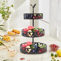 3 Tier Build To Last Fruit Bowl Holder Excellent Load Capacity Fruit Storage Basket for Dressers/Bathrooms/College Dormitories