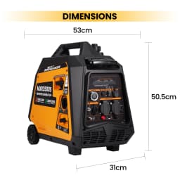 MAXPEEDINGRODS Dual Fuel Inverter Power Generator 3.2kW Petrol LPG Cable Starter Estart