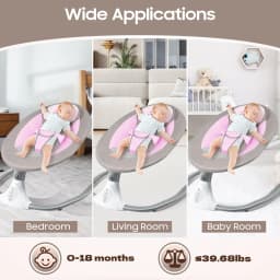 Electric Baby Swing with Music for Children Up To 18 Kg, Featuring Remote Control and Bluetooth Connectivity, Four Swing Speeds