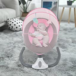 Electric Baby Swing with Music for Children Up To 18 Kg, Featuring Remote Control and Bluetooth Connectivity, Four Swing Speeds