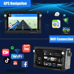 ESSGOO 7" Android 14 Car Stereo Radio For Golf Jetta MK4 Polo 6N Carplay Android Auto GPS Navigation BT FM RDS SWC Mirror Link