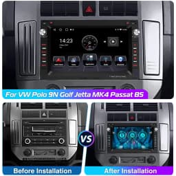 ESSGOO 7" Android 14 Car Stereo Radio For Golf Jetta MK4 Polo 6N Carplay Android Auto GPS Navigation BT FM RDS SWC Mirror Link