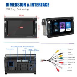 ESSGOO 7" Android 14 Car Stereo Radio For Golf Jetta MK4 Polo 6N Carplay Android Auto GPS Navigation BT FM RDS SWC Mirror Link