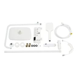 NPT 1/2'' Weiß Duschsystem Duscharmatur Regendusche Duschset Massage Mit Handbrause