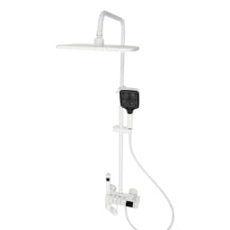 NPT 1/2'' Weiß Duschsystem Duscharmatur Regendusche Duschset Massage Mit Handbrause