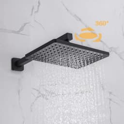 Black Shower Faucet Chrome Bathroom Shower Mixer Set Waterfall Rain Shower System Bathtub Faucet Taps