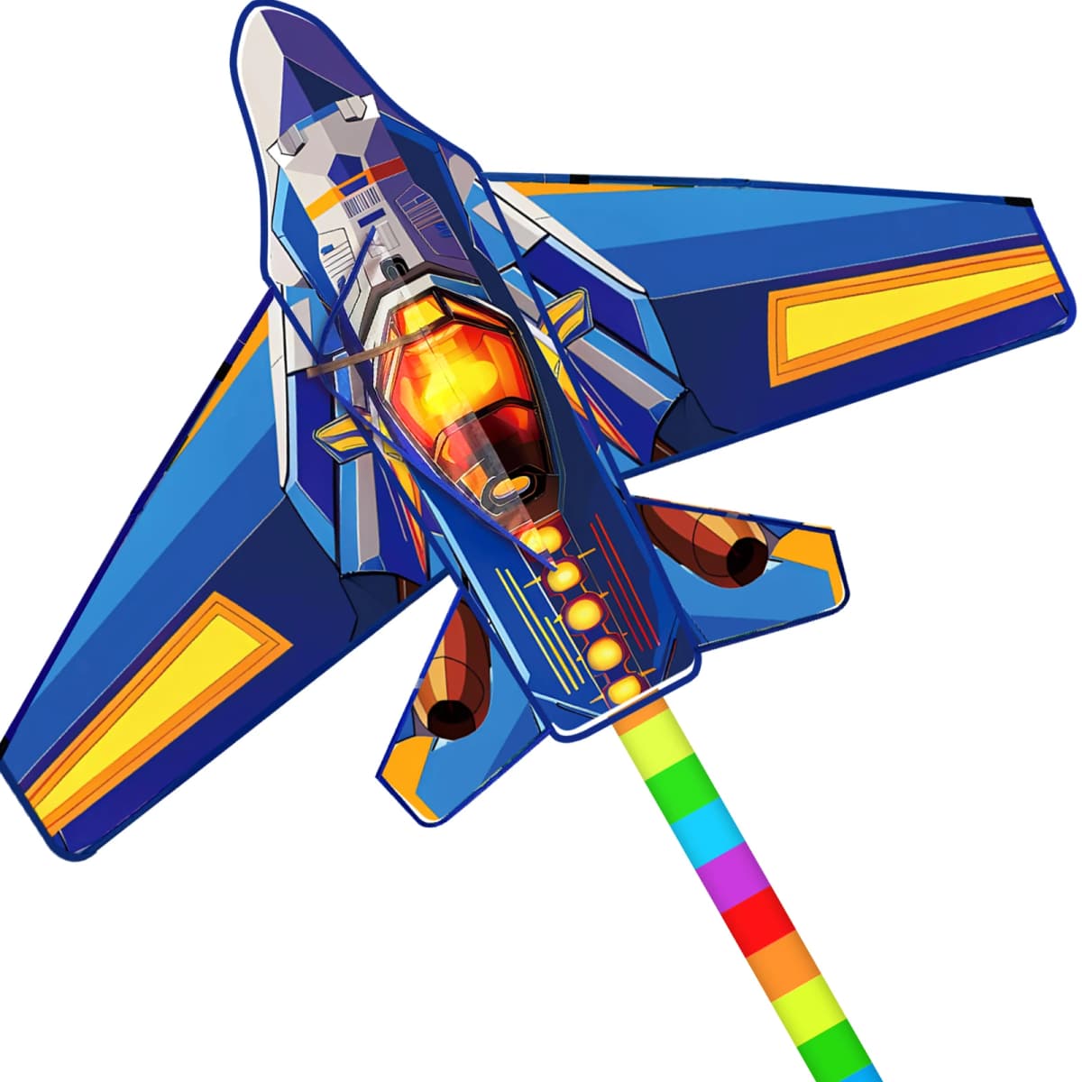 New Outdoor Fun Sport  Blue Plane Kite Beginner Kites For Adults And Kids Come With String And Handle