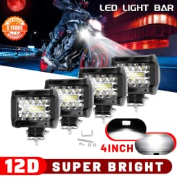 UNISHINE 12V 24V Headlight Truck Farm Tractor Boat SUV Light Bar/work Light Car LED Light Bar Offroad 4x4 Spotlights Fog Lamp