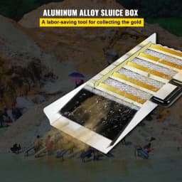 SucceBuy Aluminum Alloy Sluice Box Digital Pocket Scale 24/30/36/50in Portable Manual Gold Jewelry Panning Prospecting Tools