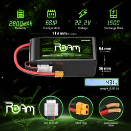 OVONIC 6S Lipo Battery 2800mAh 22.2V 150C with XT60 Plug for RC Truck Truggy Buggy Tank RC Car Racing Hobby