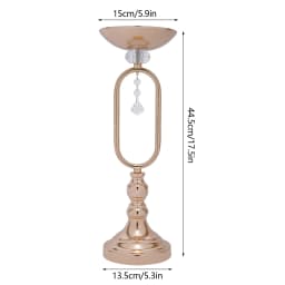 Exquisite Gold Tall Wedding Flower Vase with Mirror-Like Surface, Durable Iron Construction, Perfect for Weddings and Home
