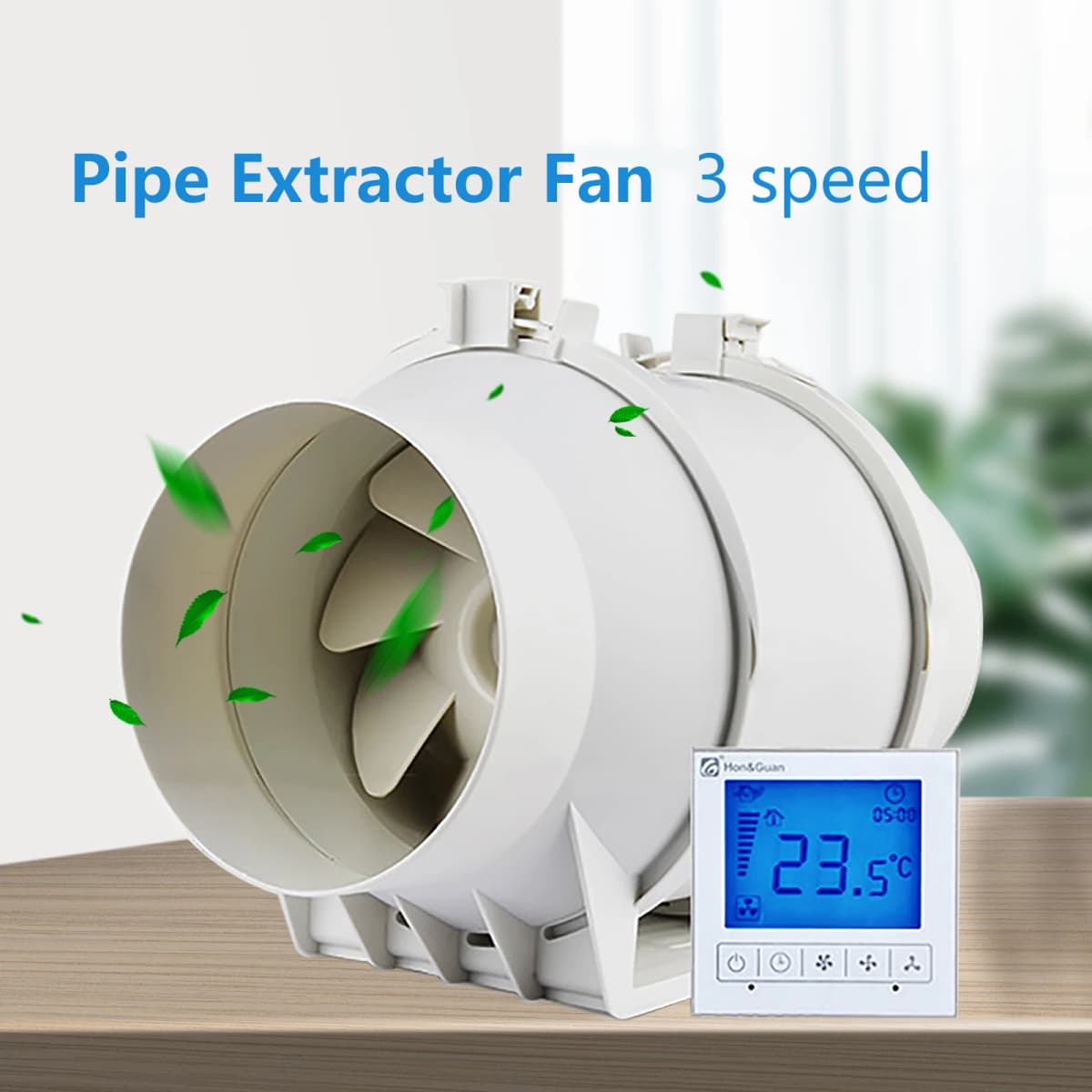 Exhaust Fan, High-Quality Rotor Motor with Aluminum Casing, Low Noise (29/31/33 dB), Efficient Ventilation, Adjustable Speeds