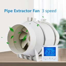 Exhaust Fan, High-Quality Rotor Motor with Aluminum Casing, Low Noise (29/31/33 dB), Efficient Ventilation, Adjustable Speeds