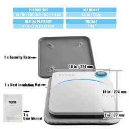 SucceBuy 9x9/12x10 in Portable Heat Press Machine DIY Shirt Printing Multifunctional Sublimation Transfer HTV Vinyl T-shirt Bag
