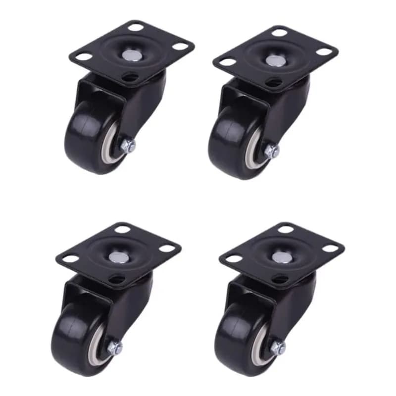 Casters 1.5" Heavy Duty Chair Casters 4 Pack Chair Wheels Heavy Duty 200 Kg Rubber Wheels Polyurethane Caster Wheels