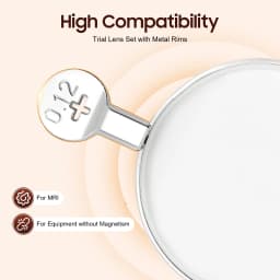 Professional Trial Lens Set with 266 Lenses, Sturdy Glass and Metal Frames, High-Quality Velvet Case, Easy Assembly and Safe