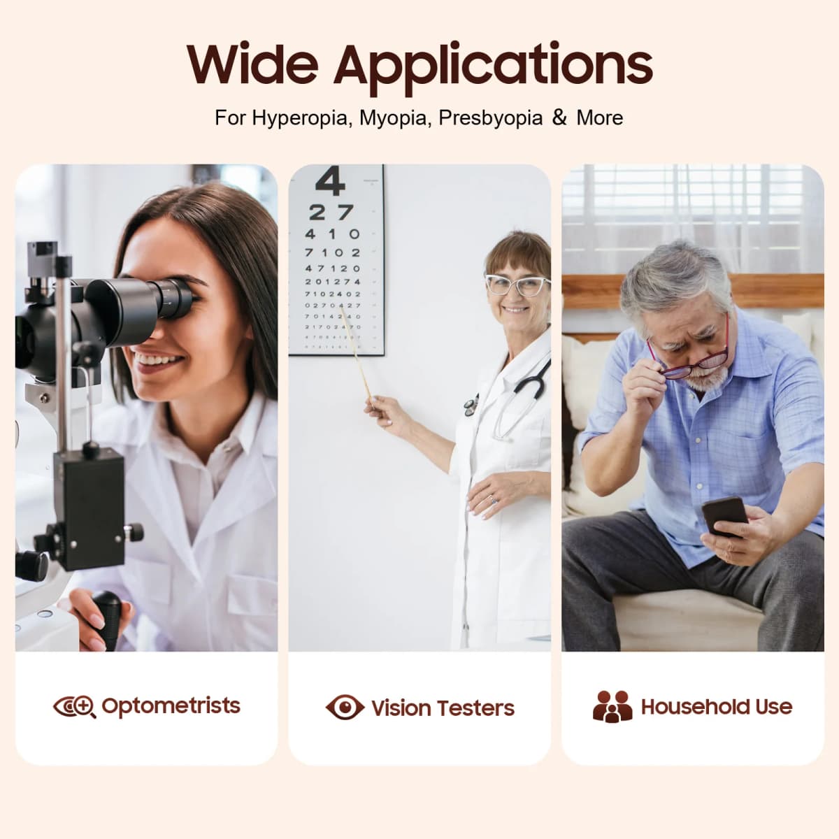 Professional Trial Lens Set with 266 Lenses, Sturdy Glass and Metal Frames, High-Quality Velvet Case, Easy Assembly and Safe