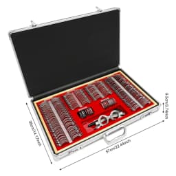 Professional Trial Lens Set with 266 Lenses, Sturdy Glass and Metal Frames, High-Quality Velvet Case, Easy Assembly and Safe