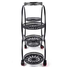 Plant Stand, Trolley, Flower Shelf Made of Iron with Six Levels and Four Wheels for Indoor and Outdoor Use Flower Pot Holder