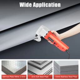 220V 500W Electric Scissors, 2000r/min No-load Speed, Cuts 2.5mm Mild Steel 1.5mm Stainless Steel, 11.41in Compact Size