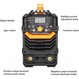 DEKO 220VMMA 160A Digital Display LCD Soldering Station IGBT Soldering Station with Electrode Holder Work Clamp Input Power