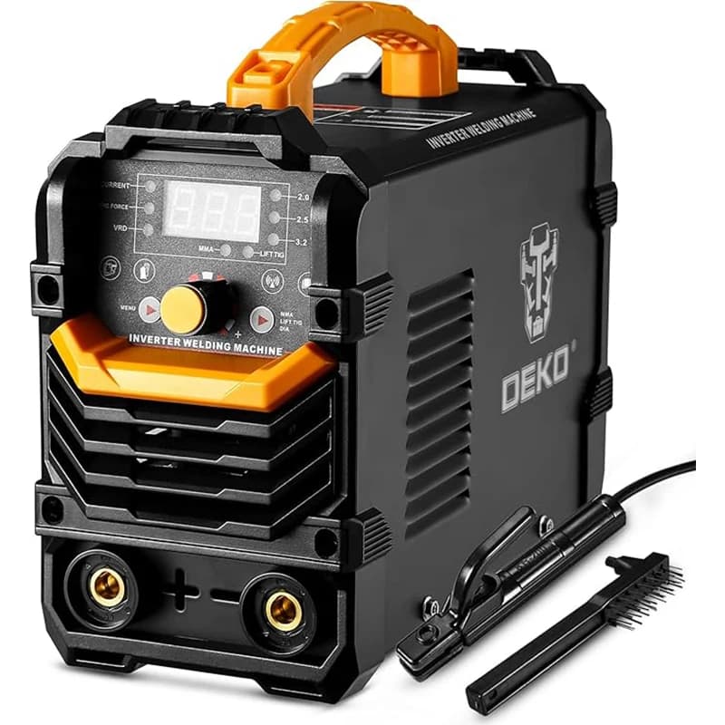 DEKO 220VMMA 160A Digital Display LCD Soldering Station IGBT Soldering Station with Electrode Holder Work Clamp Input Power