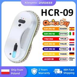 DIVEDEER HCR-09 Automatic Spray Home Ultra-thin Remote Control Window Cleaning Robot Low Noise Window Cleaning Machine