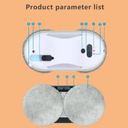 DIVEDEER HCR-09 Automatic Spray Home Ultra-thin Remote Control Window Cleaning Robot Low Noise Window Cleaning Machine